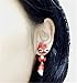 Scheppend Polymer Clay Cute Cartoon Fox Handmade Stud Earrings,Red