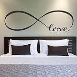 Towallmark 22*60CM Bedroom Wall Stickers Decor Infinity Symbol Word Love Vinyl Art Hot