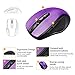 VicTsing mm057 2.4G Wireless Portable Mobile Mouse Optical Mice with USB Receiver, 5 Adjustable DPI Levels, 6 Buttons for Notebook, PC, Laptop, Computer, MacBook - Purple