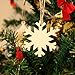 Jetec 50 Pack Unfinished Wooden Snowflakes Christmas Ornaments Paintable Blank Xmas Tree Hanging Wood Slices with 50 Ropes for DIY Art Crafts Christmas DIY Wooden Snowflake Decoration 3.15 x 3.15 Inch