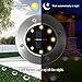 Solar Ground Lights, Upgraded Outdoor Garden Waterproof Bright in-Ground Lights for Lawn Pathway Yard Driveway, with 8 LED Warm White Lights (8 Pack)