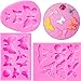 3 Pieces Butterfly Silicone Mold Gummy Candy Cake Baking Fondant Mold Pink Chocolate Mold Non-stick DIY Tool for Cake Decorating Polymer Clay