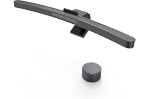 ONWAY Curved Monitor Light Bar with Wireless Remote,Monitor Light Bar with Auto-Dimming and Camera Base,Applicable to All Screens. No Screen Glare,for (Basic)