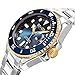 SO&CO New York Men's 5025.2 Yacht Club Quartz Blue Dial Date Luminous Accent Stainless Steel Link Bracelet  Watch