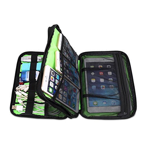 BUBM-Double-Layer-Travel-Gear-Organizer-Electronics-Accessories-Bag-Two-layers-Black