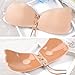 SSILICONE SECRET Women's Silicone Strapless Backless Reusable Push Up Self Adhesive with Drawstrings Bra Nude