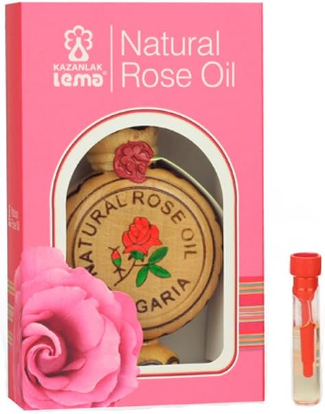 Lema 100% Pure and Natural Essential Rose Oil (Otto) 0.5ml Undiluted - from Rose Distillery in Bulgaria, Therapeutic Grade