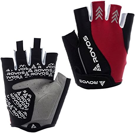 ROVOS Womens Sports New Style Professional Training Biking Riding Gloves Cycling Accessaries,Red,M
