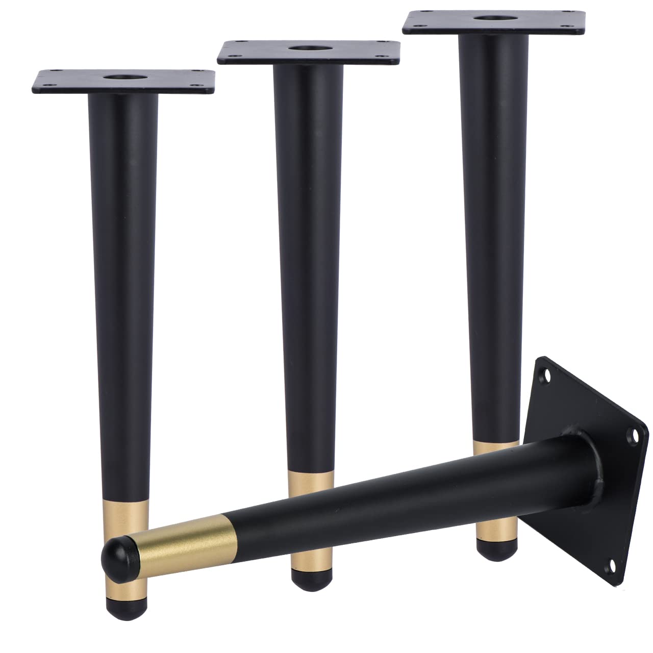 TCHOSUZ 12 inch / 30cm Metal Furniture Legs, Pack of 4 Mid Century Modern Straight Tapered Replacement Feet for Home DIY Projects Table Sofa Couch Chair