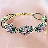 Miyuki DKIT-43 Violet Purple Flower DIY Glass Bead Bracelet Kit