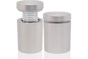 3/4" x 1" Standoff Mounts Screws - Lantee 12 Pieces 19mm x 25mm Stainless Steel Advertise Glass Sign Standoff Mounting Hardware Bolts