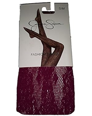 Jessica Simpson Women's Fashion Net Tights 31885, Dark Purple