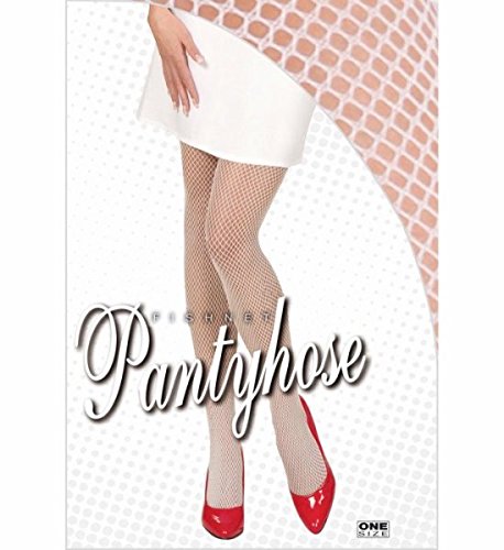 Fishnet Pantyhose White Accessory for Lingerie Fancy Dress