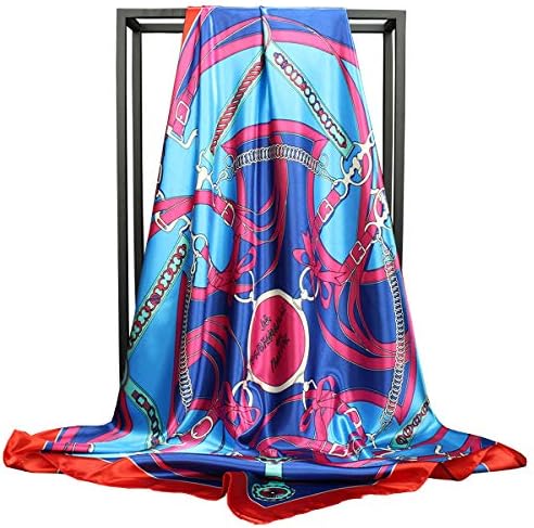 YMXHHB Silk Like Scarf Neck Scarves Women’s Large Square Satin Hair Scarf 35 x 35 inches