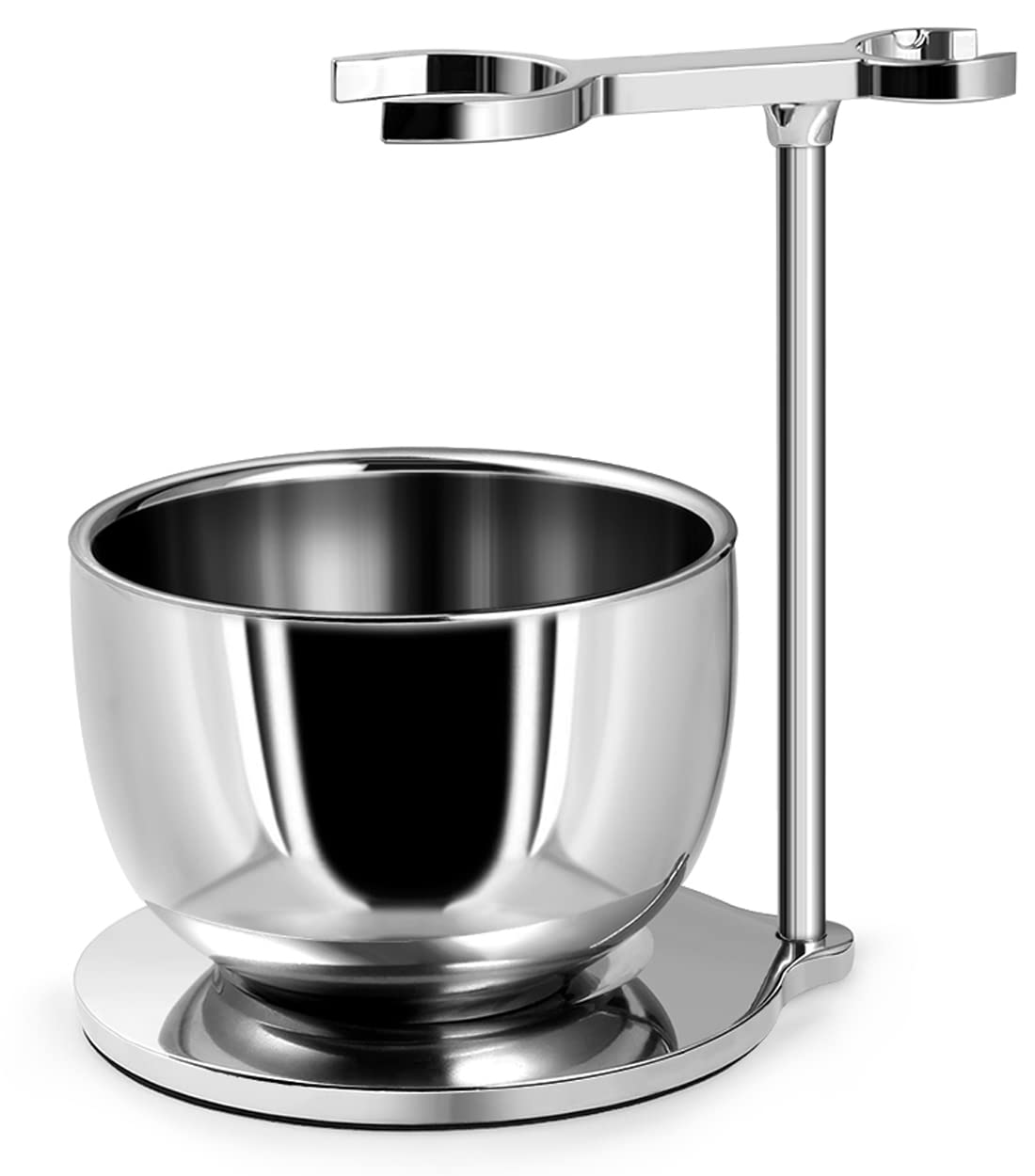 GRUTTI Premium 2in1 Shaving Set: Heat-Retaining Stainless Steel Double Bowl & Space-Saving Stand - Thoughtful Gift for Father's Day — image 1