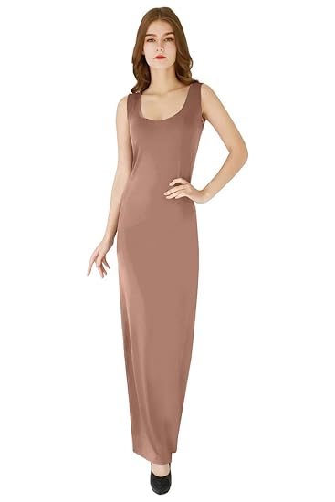 Yming Femmes Robe Dété Casual Sans Manches Robe De Plage Sexy Jersey Robe Maxi Robe