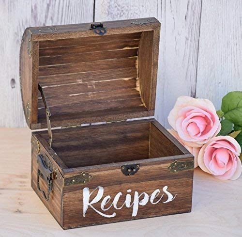 Personalized Recipe Card Box - Personalized Gift - Rustic Home Decor - Recipe Holder - Recipe Box - Recipe Card Box - Wood Recipe Box - Recipe Box With Wooden Dividers Option