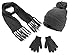 Polarwear Boys Hat,Scarf & Glove Set-Kids Cold Weather Winter Accessories-Childrens 3 Pc Beanie Set-Big Boys Hat Scarves Sets