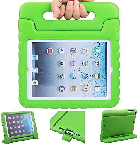 iPad Air 2 Case,iPad 6 Case - Animov Light Weight Shockproof Kido Series Multi Function Convertible Kids Friendly Handle Cases Cover with stand For iPad 6th generation - Green
