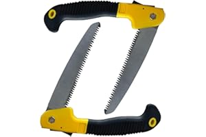 ZRSCHYG 2PACK 7" Folding Hand Saw – Heavy Duty Pruning & Camping Saw with Triple-Cut Blade, Safety Lock – Ideal for Hunting, Backpacking, Tree Trimming, Bushcraft, and DIY (Cuts Dry Wood, Bamboo, Branches)
