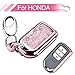 RYE Key Fob Cover with Glitter Liquid Quicksand,Flowing Bling Sparkle Key Fob Case Fit 4/5/6 Buttons Keyless Entry of Honda 2015-Up Civic Accord Fit Pilot CR-V Odyssey - Pink