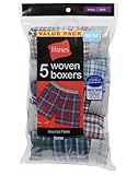 Hanes Boys Exposed Waistband Woven Boxer - X-Large, Assorted Plaids