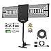 LeadTry Outdoor HD Digital TV Antenna, 150+ Mile Reception Range with a free Signal Booster, Attic/ Roof TV Receiver for High-Gain FM/ VHF/ UHF 33 Ft High Coaxial Cable (ANT-OTD08)