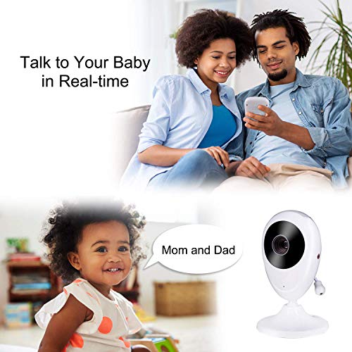 Baby Monitor, VIBOOS 2.4" LCD Video Baby Monitor with Digital Camera, Night Vision, Two-Way Audio, Temperature Sensor, Lullabies, Wide Range and Long Battery Life - Thumbnail 6