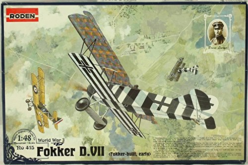 Roden 1:48 WWI German Biplane Fokker D.VII Plastic Model Kit #415