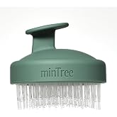 MINTREE Scalp Purify Massager/Scalp Scrubber with Flexible and Dense Bristles for Hair Growth, Hair Shampoo Brush for Scalp Exfoliator, Stimulating Scalp