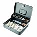 MMF Industries STEELMASTER Tiered Tray Cash Box | 11.81” W x 3.18” H x 9.43” D | 10 Compartments | Tiered Tray Design | Recessed Handle | Secure Cam Lock | Steel Construction