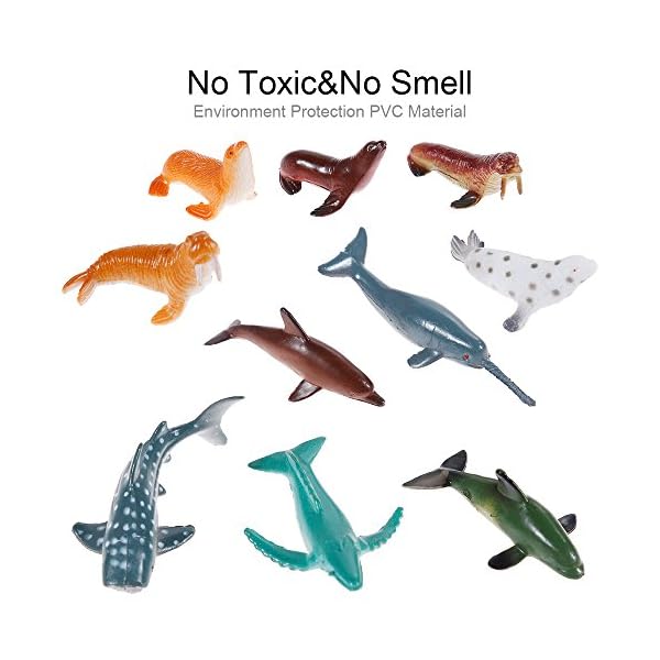 Nabance Sea Animal Figures Animal Toys 38PCS Mini Sea Animal Toys Set Realistic Animal Sea Life Figures Toy Educational…