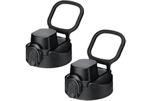 2pcs Auto Lid Replacement Compatible with Bubba Water Bottle Great Spout Flip Lid for Wide Mouth 12-64 oz Button Lock Water B