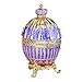 Design Toscano The Regal Romanov Style Collectible Enameled Egg, 3 Inch, Purple and Gold