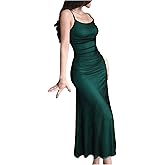 GORGLITTER Women's Mesh Bodycon Maxi Prom Dress Sleeveless Backless Evening Date Night Party Cocktail Long Dress