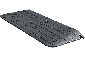 OranLite 1" - 4" Rise Height Heavy-Duty Rubber Threshold Ramps, Cuttable Entrance Doorway Ramp, Non-Slip Curb Ramps, Loading Ramps for Wheelchair Scooter Car Outdoor Indoor (2" Rise)