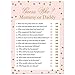 InvitationHouse Mommy or Daddy Baby Shower Guess Game - 24 count - (Faux Gold Glitter on Pink)