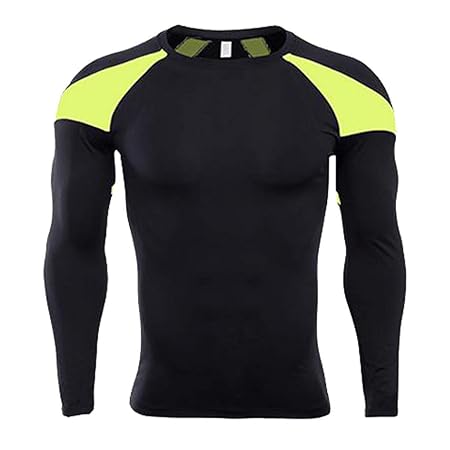 Celucke Kompressionsshirt Herren Langarm Funktionsshirt Funktionsunterwäsche Sportunterwäsche, Laufshirt Unterhemd Kompressio