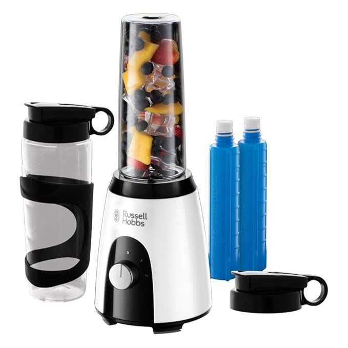 Russell Hobbs 25161-56 Smoothie Maker Mix & Go Boost Horizon, inkl. 2 Tritan-Behälter mit Deckel und Külakkus, 23000 U/min, 4