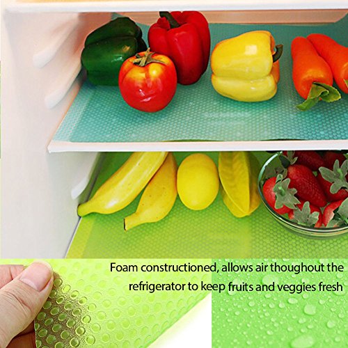 Sulimy Refrigerator Pad 6PCS Shelf Liners Can Be Cut Refrigerator Mats
