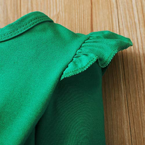 Borlai Pasgeboren Baby Meisje Jurken Lange Mouw Bruiloft Optocht Jurk Groen - Image 6