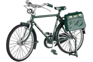 Jixin Xyzhi Miniature DIY Bicycle Model Building Kit for Adults Retro Finger Bike Assembly Set Ornament Creative Home Office Desk Decor Gift (Green)