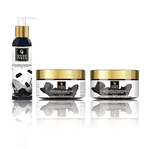 Good Vibes Charcoal Skin Care Combo (Set of 3)