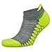 Balega Silver Compression Fit Performance No Show Athletic Running Socks for Men and Women (1 Pair), Midgrey/Neon Lime, X-Large