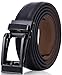 Marino Men’s Genuine Leather Ratchet Dress Belt with Open Linxx Buckle, Enclosed in an Elegant Gift Box - Black - Style 155 - Custom: Up to 44