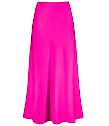 Outoshe Women's Satin High Waisted Maxi Skirts