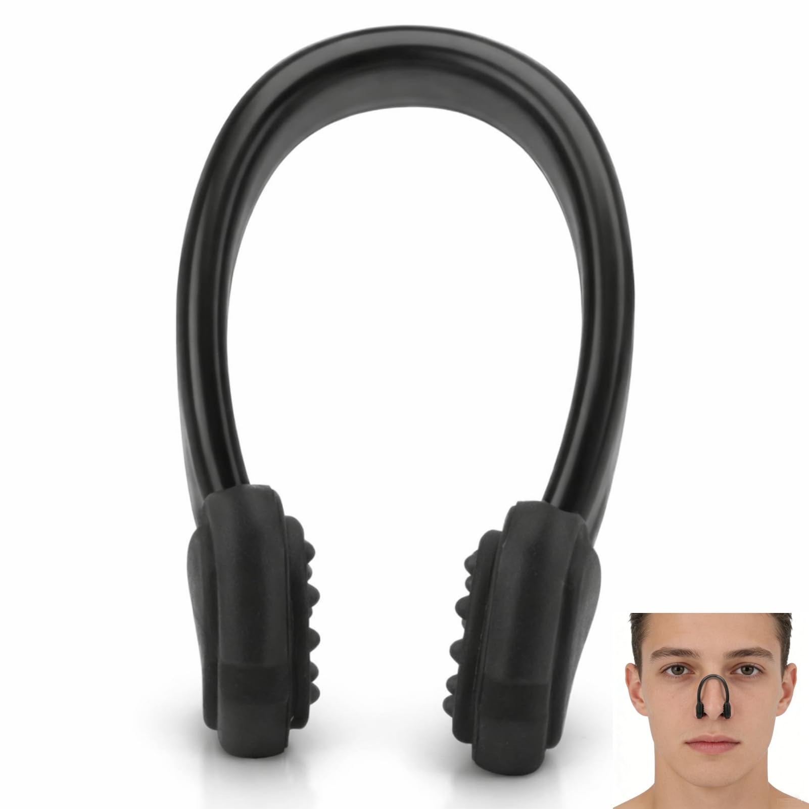 ZAWELIYO Silicone Nose Clips for Swimming & Surfing – Reusable, Waterproof Design for Adults & Kids, Lightweight (9g) Nasal Comfort in Pools or Oceans (Black)