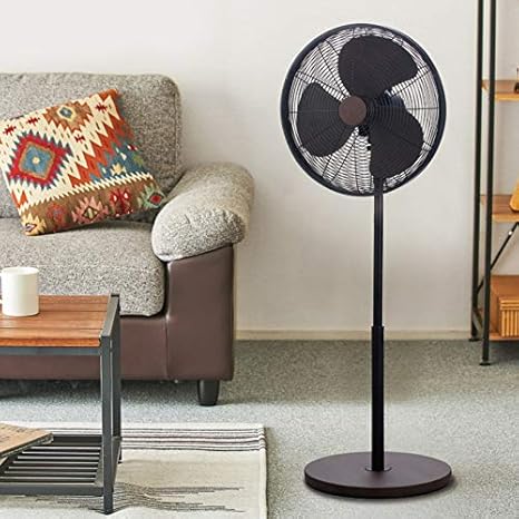 Amazon Co Jp 首ふり アロマ扇風機 モダン おしゃれ レトロ レトロ扇風機 メタル メタルファン スチール スリム リビング アロマファン 首振り デザイン扇風機 アロマ シンプル ウッド柄 木目調 ダークウッド ホーム キッチン