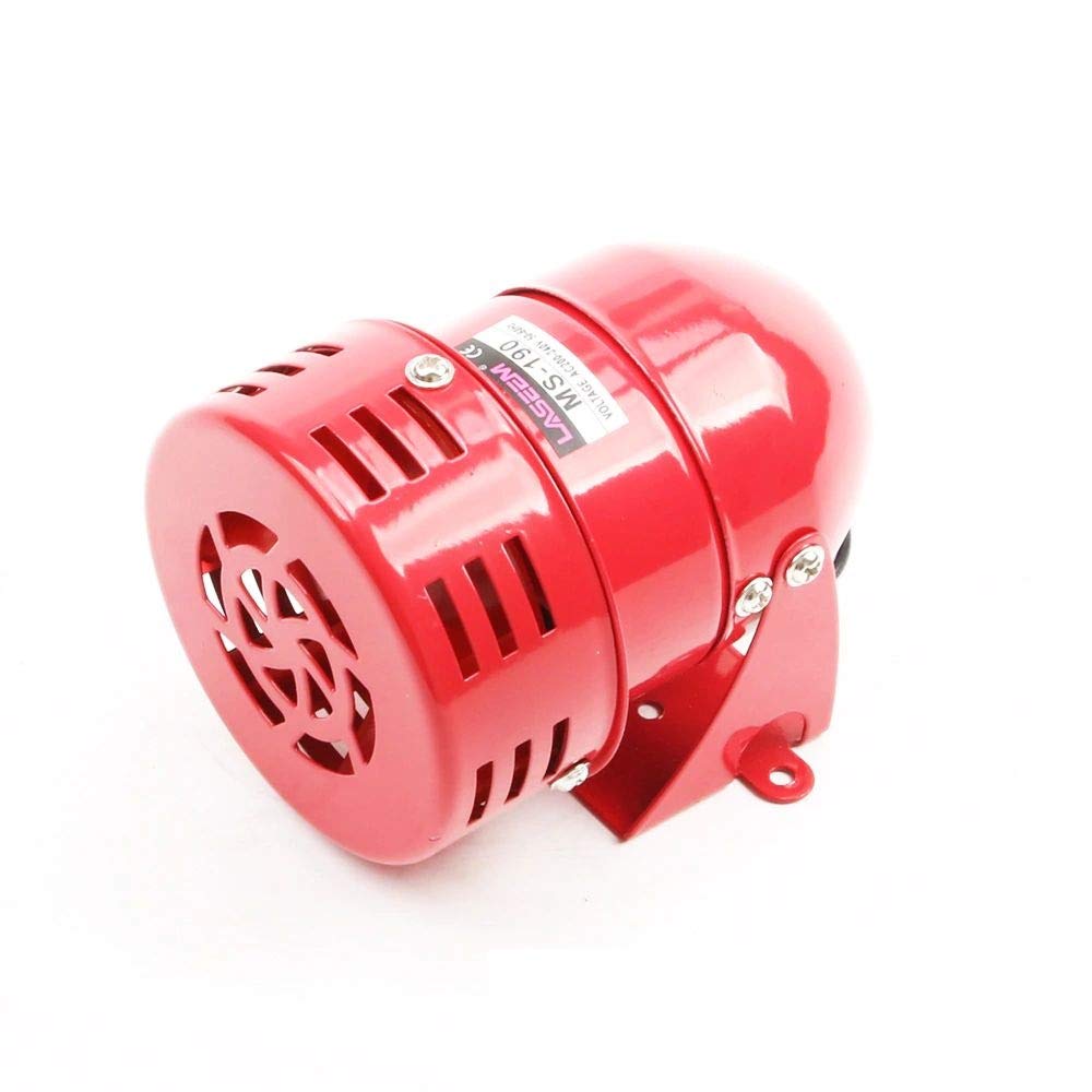 AC 220V 110V DC 24V 12V 110dB Red Mini Metal Motor Siren Industrial