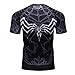 Red Plume Men's Compression Sports Fitness Shirt,Men Wolverine Printing T-Shirt Black